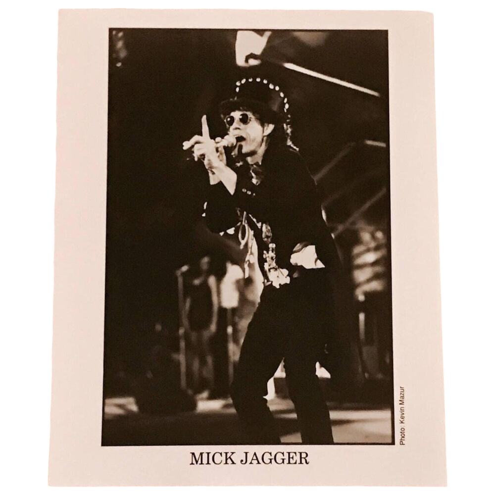 MICK JAGGER Photograph KEVIN MAZUR Promo B&W 8x10 Press Photo Rolling Stones
